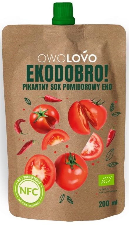 Bio Owolovo Sok Pomidorowy Pikantny 200ml - Ovolovo