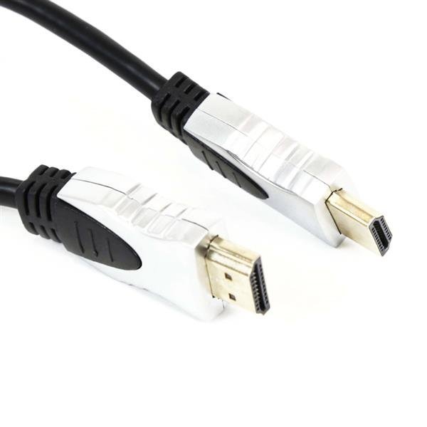 Zdjęcia - Kabel Omega HDMI  CABLE GOLD 1.4 4K 5M BLACK  [41852]