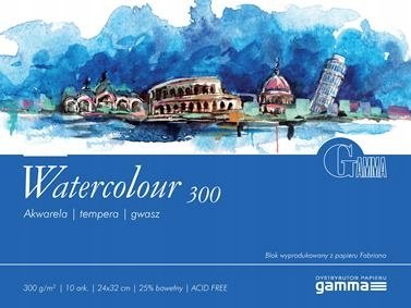 GAMMA WATERCOLOUR Blok do akwareli 300g 24x32