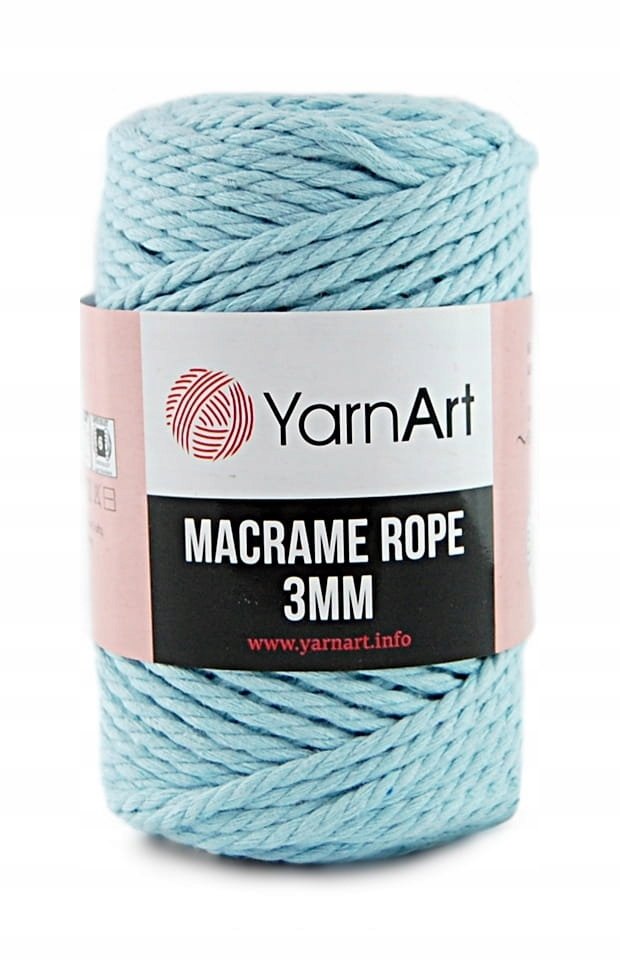 Sznurek YarnArt Macrame Rope 3 mm - 760 błękit