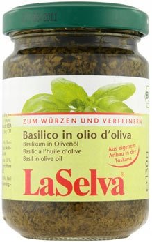 LaSelva Bazylia w oliwie z oliwek BIO 130g - 8018759000310