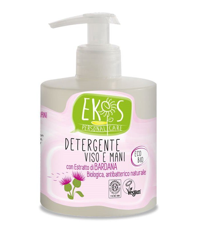 Płyn do mycia rąk i twarzy z ekstraktem z organicznego łopianu, 350 ml, Pierpaoli Ekos Personal Care