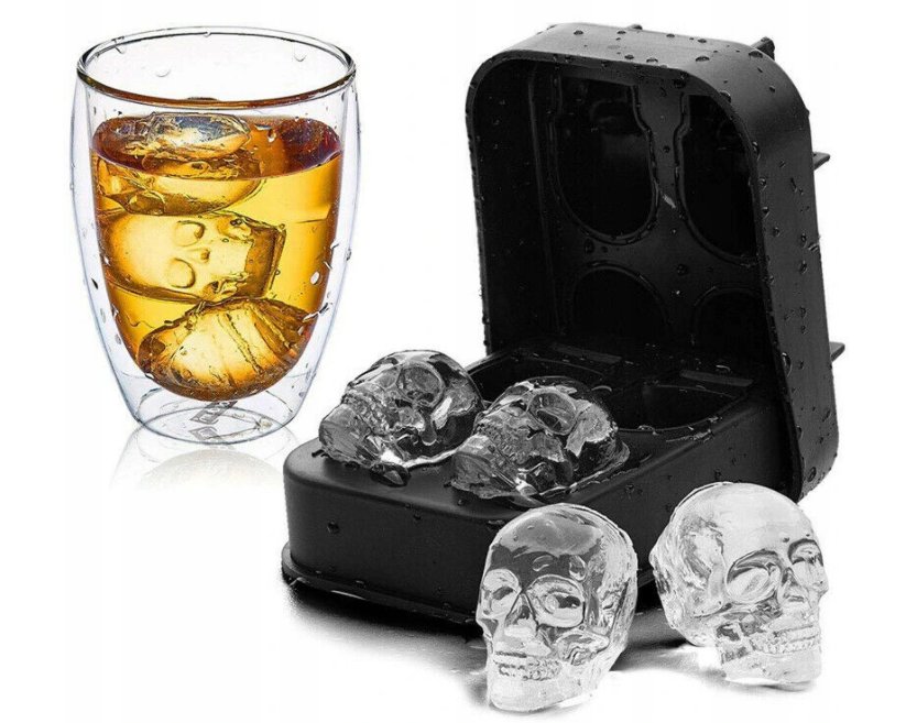 CZASZKA FORMA SILIKONOWA DO KOSTEK LODU PRALINEK