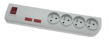 Elgotech Przedłużacz PRZEPIĘCIOWY Z WYŁĄCZNIKIEM z uziemieniem 4GN 3m EPSF2-403
