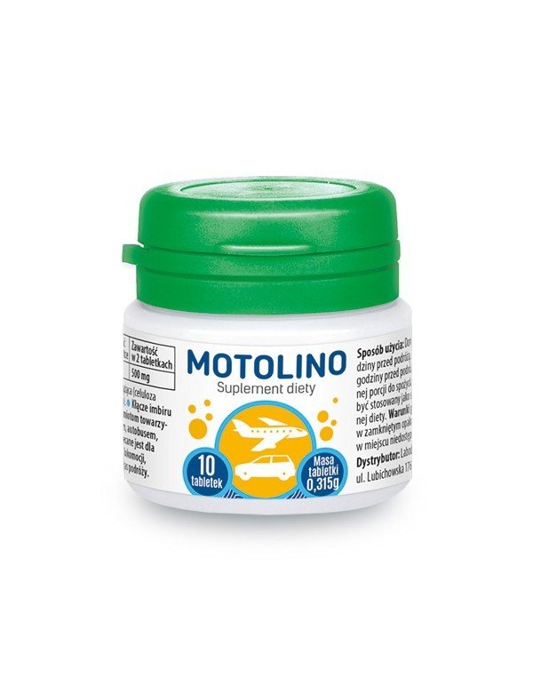 Suplement diety, MOTOLINO (NA DYSKOMFORT PODCZAS PODRÓŻY) 20 tab - LABODIET