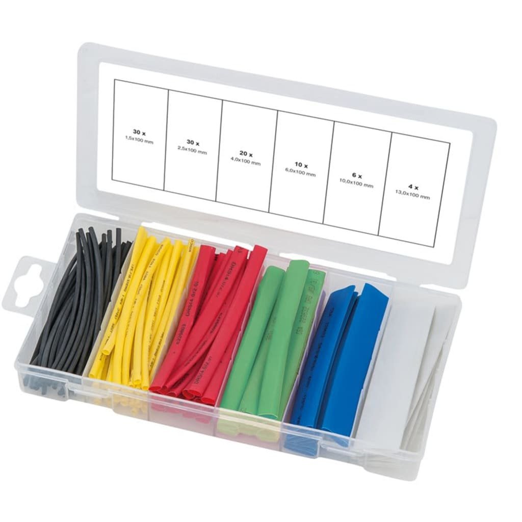 KS Tools 100-elementowy zestaw rurek termokurczliwych, różne kolory