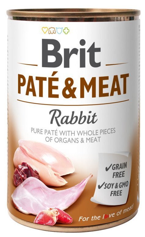 Brit Pate&Meat Rabbit KRÓLIK 6x 400g DARMOWA DOSTAWA od 95zł +DO 3% ZWROTU W PROGRAMIE LOJALNOŚCIOWYM ZEST-BR-PAT-400-RA-6