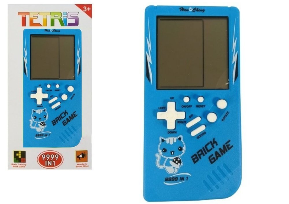 LEANToys Gra Elektroniczna Tetris Brick Game Niebieska 9265