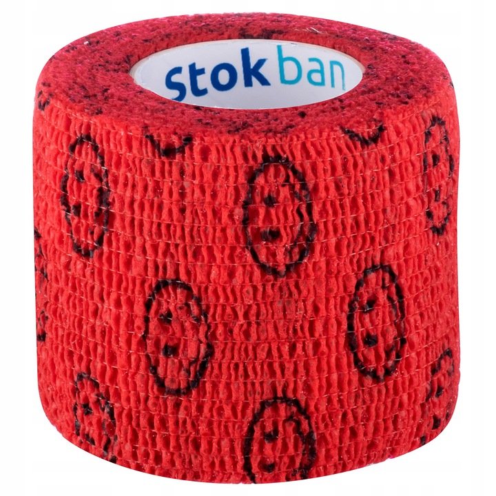 StokMed Stokban bandaż elastyczny samoprzylepny czerwony 5cm x 4,5m 1 sztuka 9091767