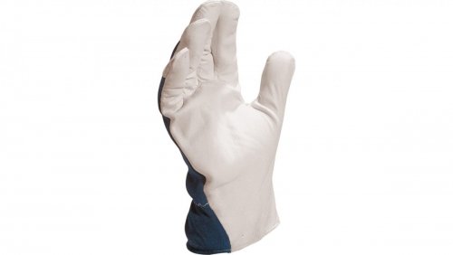 DeltaPlus Rękawice z koziej skóry strona grzbietowa z dżerseju biało-niebieskie rozmiar 10 CT402BL10 UB-003