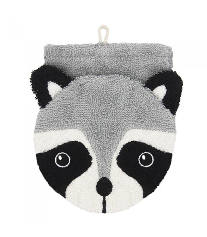 Myjka Do Kąpieli Dla Dzieci, Rękawica Kąpielowa Mała, Szop Pracz Wanda, Bawełna Organiczna, Gots, Fürnis