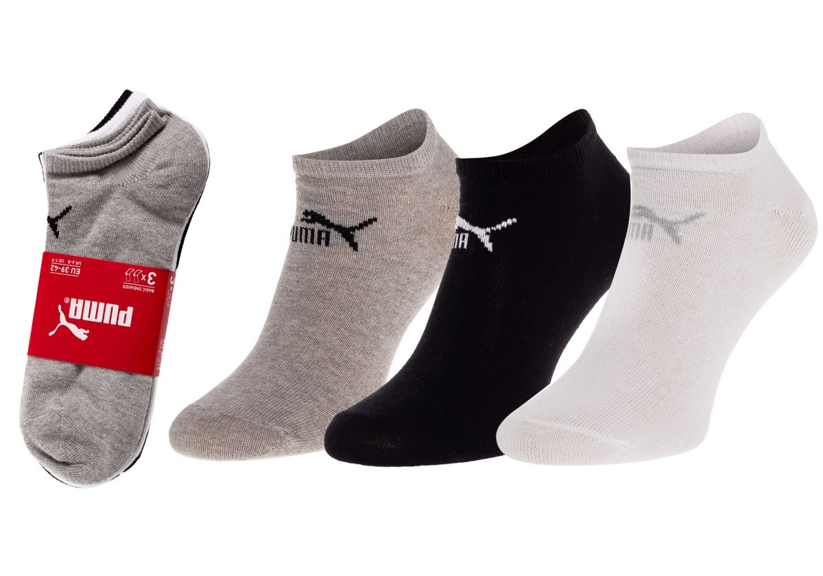 PUMA  SKARPETY SKARPETKI STOPKI 3 PARY 887497 04 - Rozmiar: 39-42