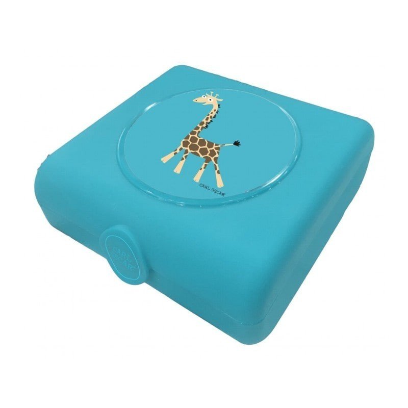 CARL OSCAR Carl Oscar Kids Sandwich Box Pojemnik na przekąski i kanapki Turquoise - Giraffe