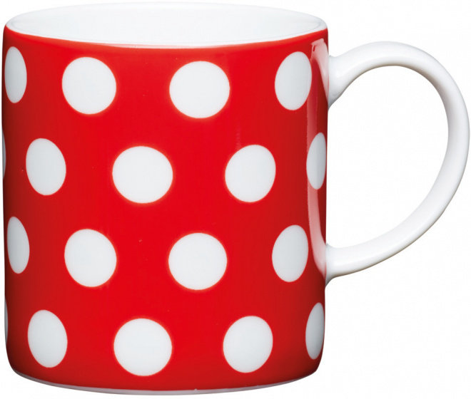 filiżanka do espresso Red Polka Dot 80 ml porcelana czerwona