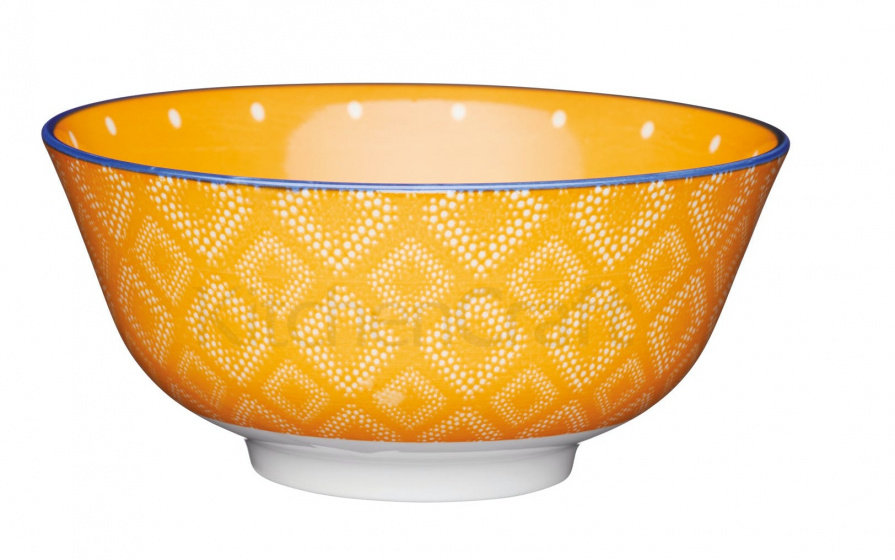 KitchenCraft miska 15,5 x 7,5 cm ceramiczna pomarańczowy/biały/niebieski twm_928769