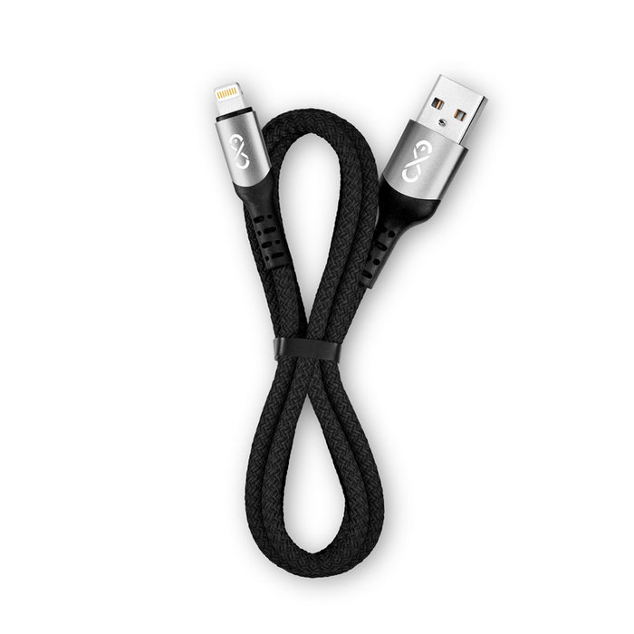 Kabel kompatybilny z Lightning eXc BRAID, 1.2 m, czarny
