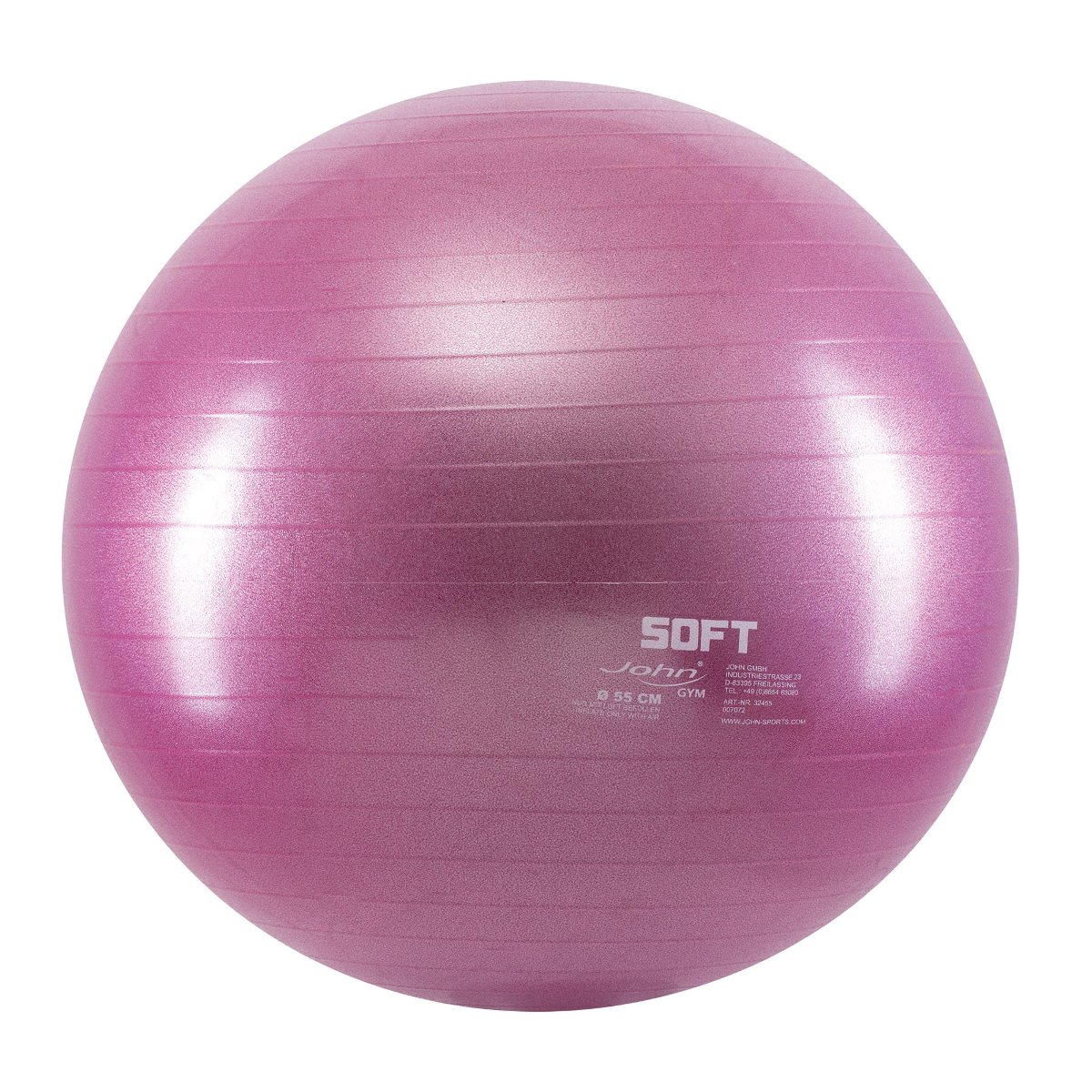 Piłka gimnastyczna do ćwiczeń fitness John Gym 55cm