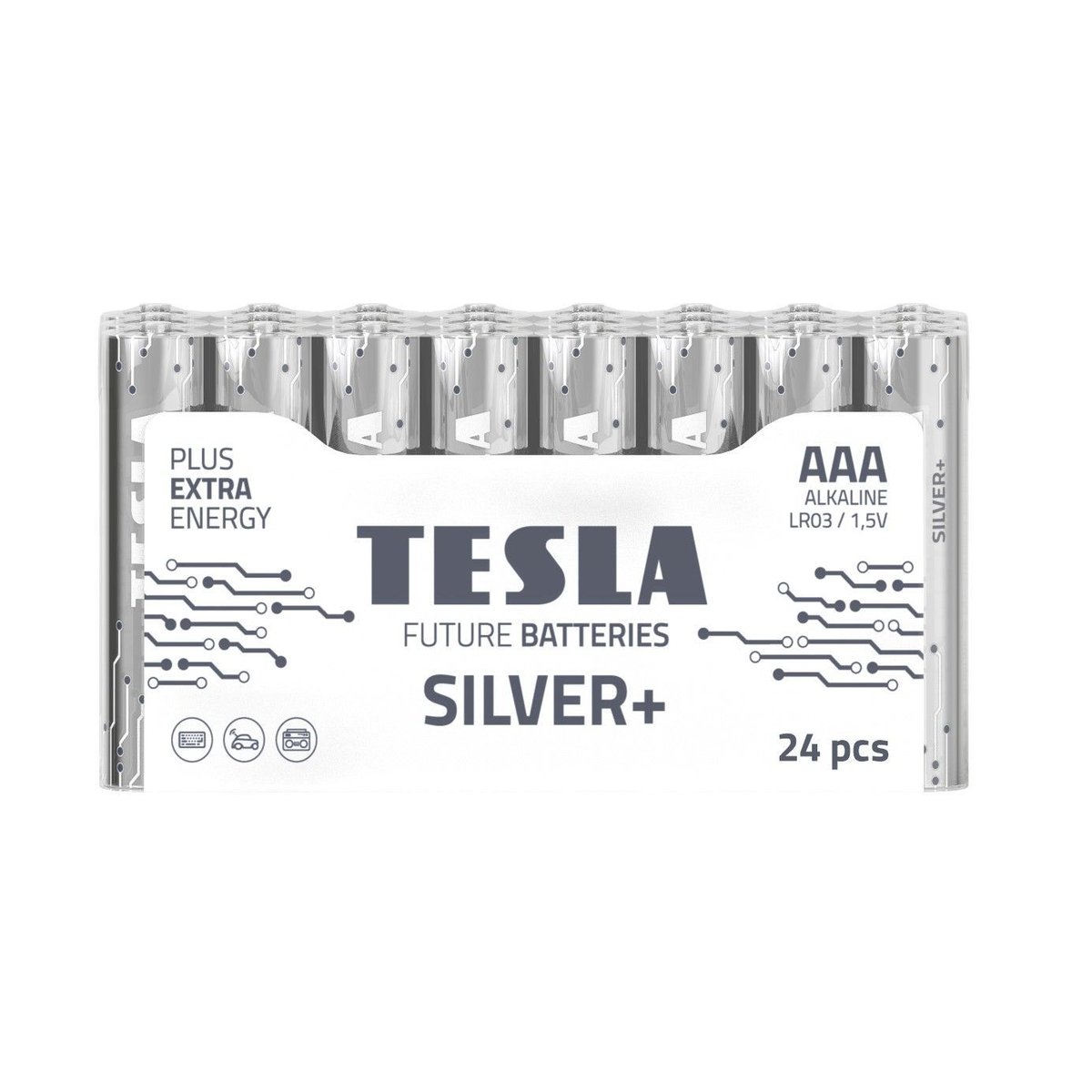 Bateria alk. LR03 TESLA SILVER+ F24 1,5V