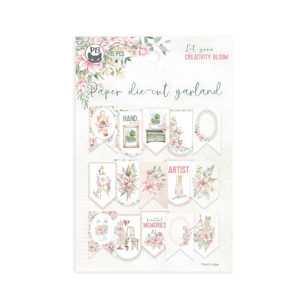 P13, Banerek / die cut Let your creativity bloom, 15 sztuk