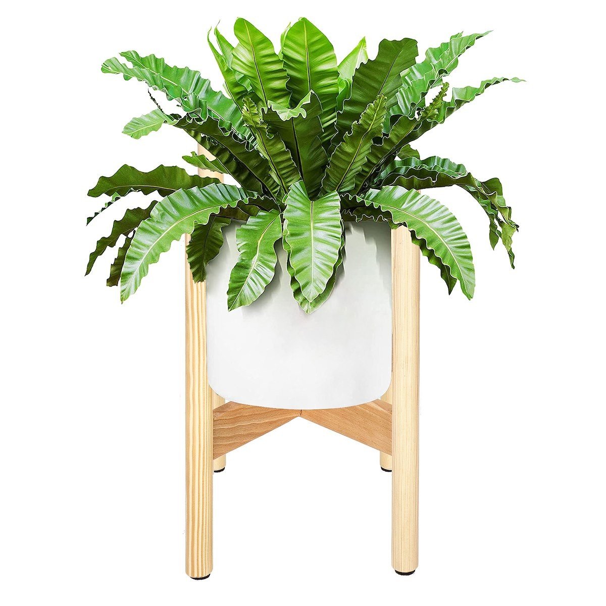 Stojak na kwiaty 35 cm jasny drewniany kwietnik KWD002