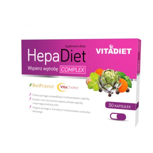 VITADIET Vitadiet HepaDiet 30 kapsułek wsparcie wątroby VD6241