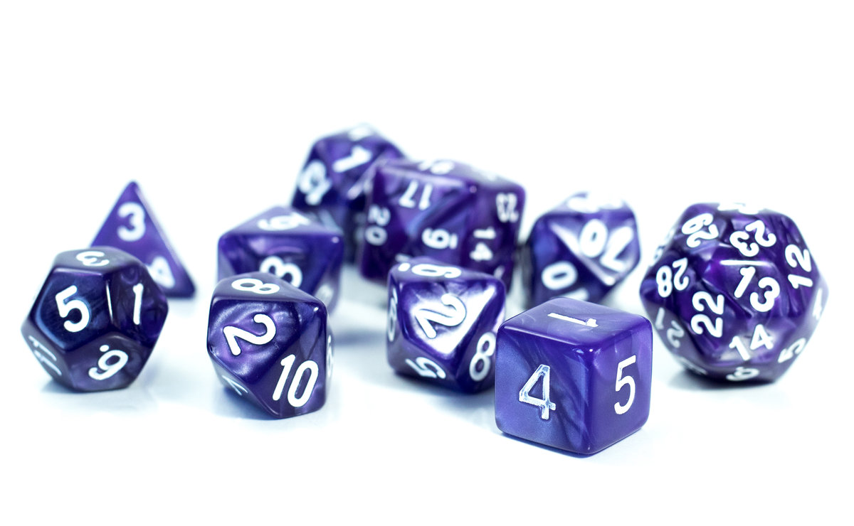 Kostki RPG Szlachecki Klejnot Zestaw 10 Jadeitowych Kości K24 K30