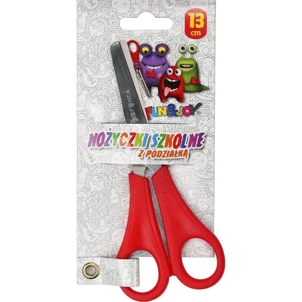 Titanum Nożyczki szkolne Fun &amp Joy z podziałką 13 cm