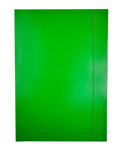 Teczka lakierowana z gumką A4 Zielona
