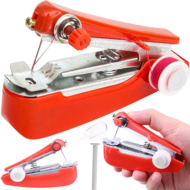 Ręczna mini maszyna do szycia RETOO czerwona