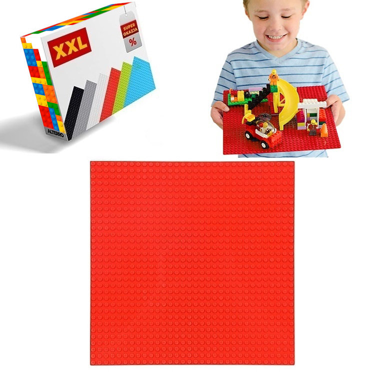 Evi, Płytka konstrukcyjna do klocków - czerwona