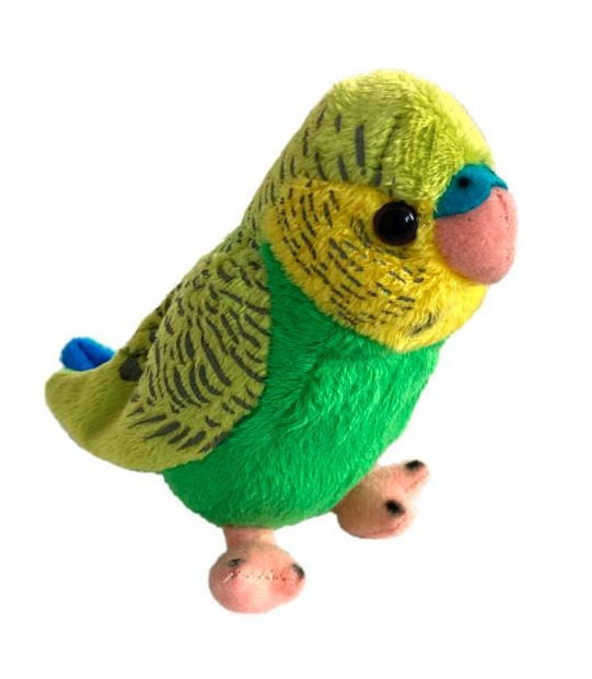 Maskotka Papuga falista zielono-niebieska 13 cm Beppe