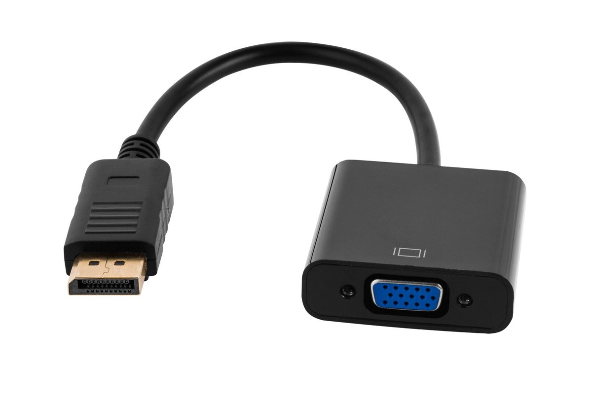 Cabletech Złącze adapter wtyk DISPLAYPORT - gniazdo VGA LEC-KOM0849