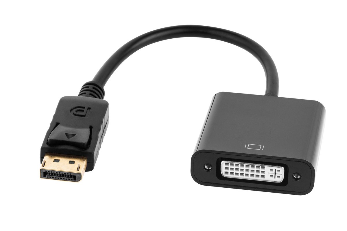 Cabletech Złącze adapter wtyk DISPLAYPORT - gniazdo DVI (24+5) LEC-KOM0981