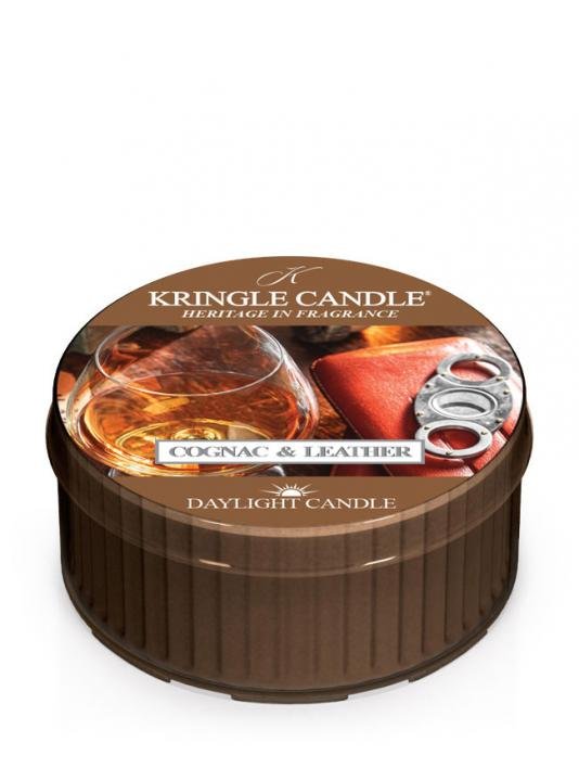 Kringle Candle Świeczka zapachowa Cognac & Leather Daylight 42 g