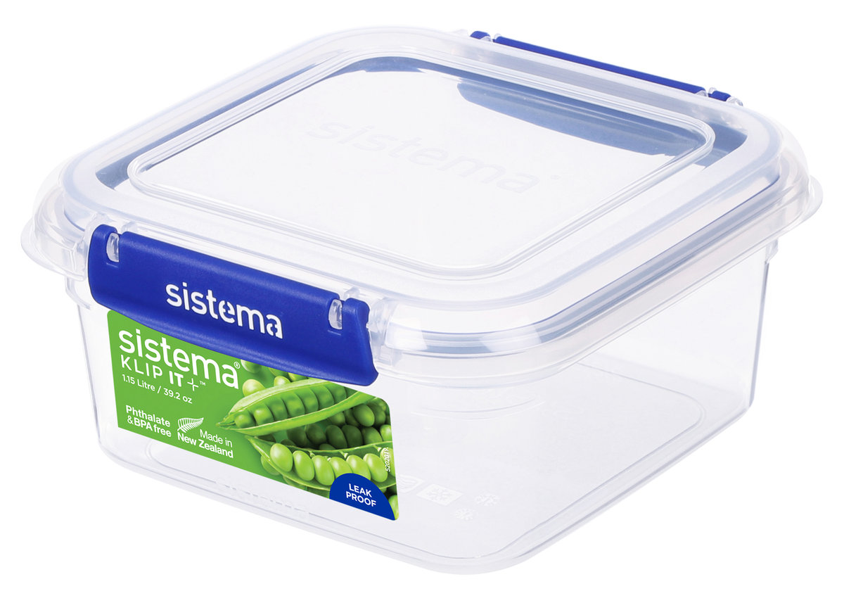 Pojemnik na zywność Klip It Plus Sistema - 1.15L Square Klip It Plus
