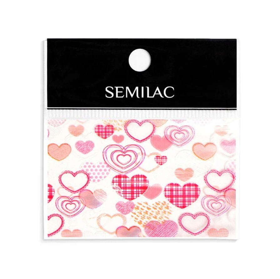 Semilac Pink Heart 26  Folia Transferowa Do Zdobień