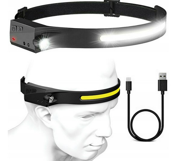 Latarka Czołowa Lampka Czołówka Led Zakres 230°