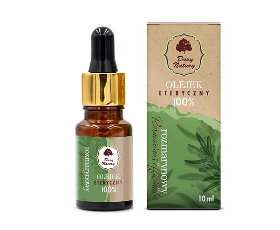 Dary Natury Olejek Eteryczny Rozmarynowy 100% 10ml - Dary Natury