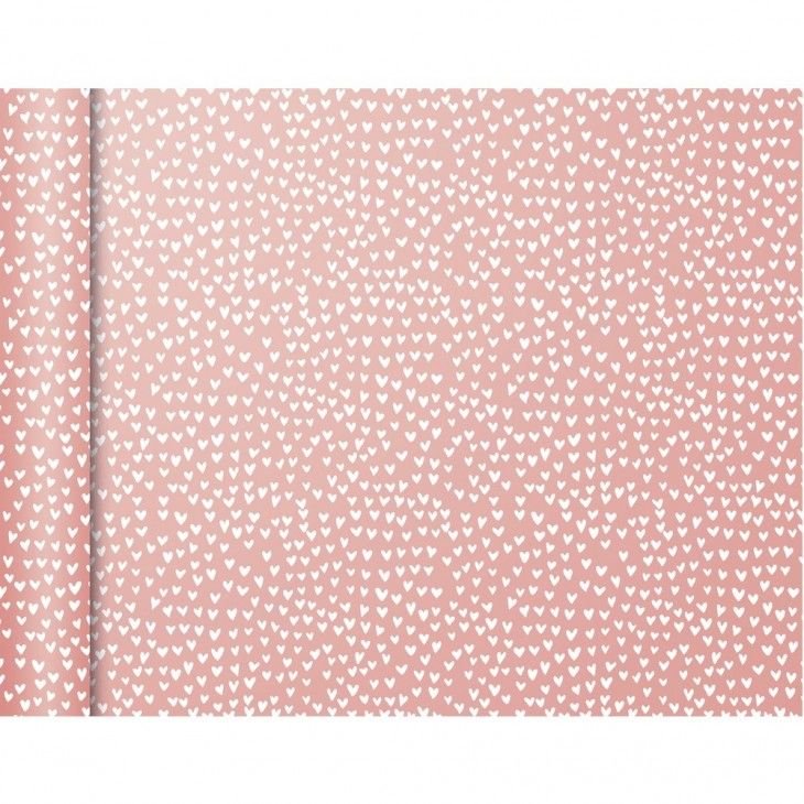 Clairefontaine Papier pakowy mini rolki Serca 35 cm x 5 m