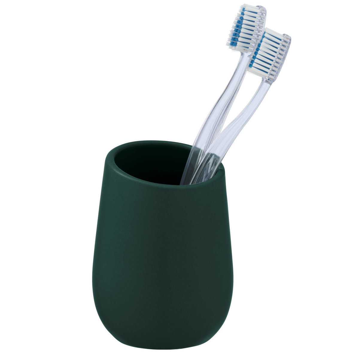 Zielony ceramiczny kubek na szczoteczki do zębów Wenko Badi