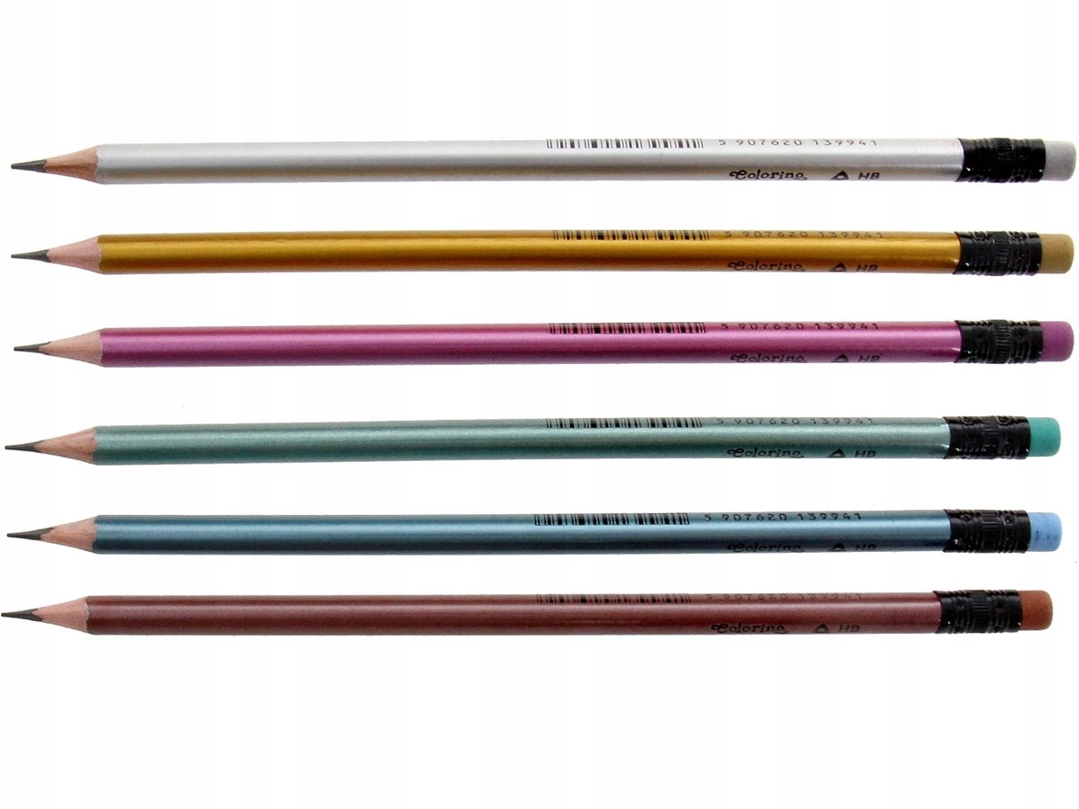 Ołówek trójkatny z gumką Metalik p48 tuba Colorino Kids