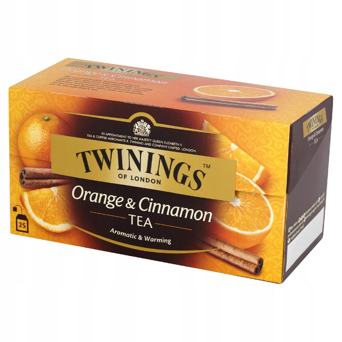 Twinings Herbata czarna pomarańcza cynamon 25 tor.