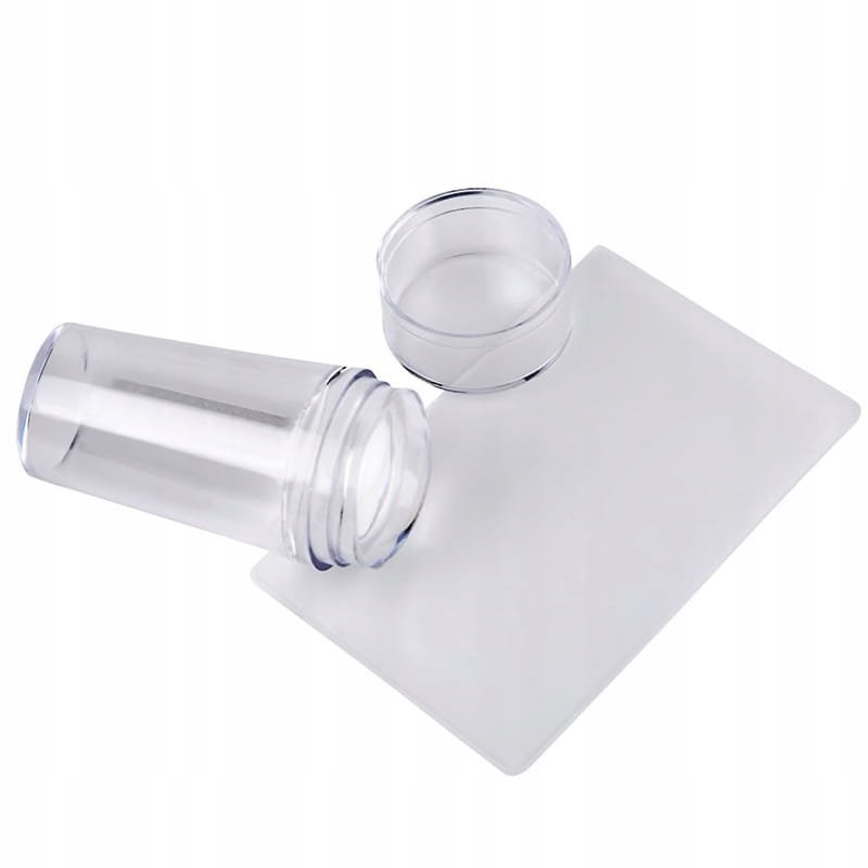 Allepaznokcie Silikonowy stempelek do stempli do frencha średnica 2.3 cm przeźroczysty clear