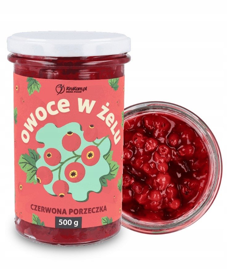 KruKam Frużelina Owoce w żelu Czerwona porzeczka 500g