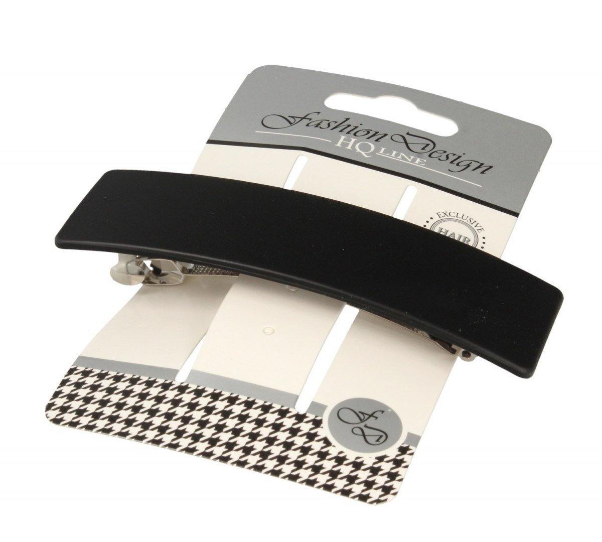 Top Choice, Fashion Design, Spinka do włosów automatyczna czarna-mat (26348), 1 szt.
