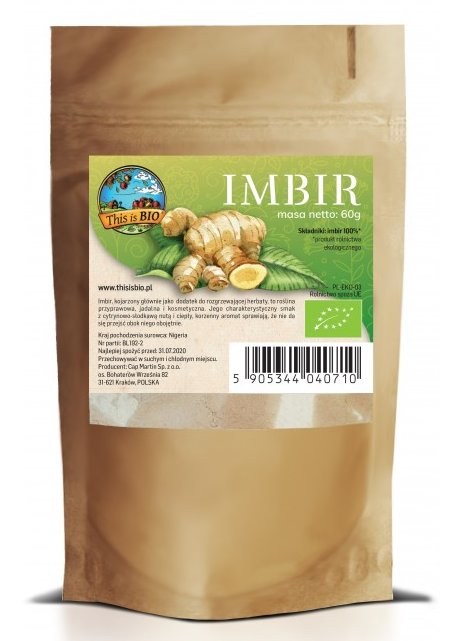 IMBIR 100% ORGANIC - 60g - This is BIO