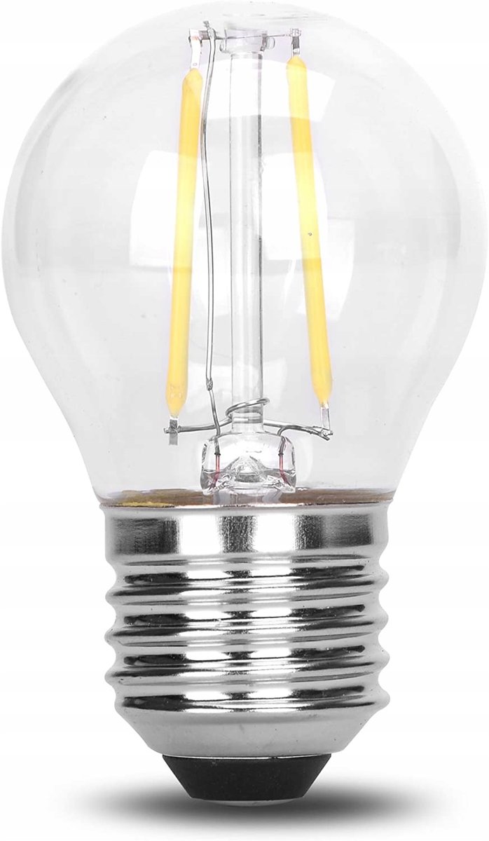 Żarówka E27 Led Filament 2W Ozdobna Kulka 3000K Biała Ciepła
