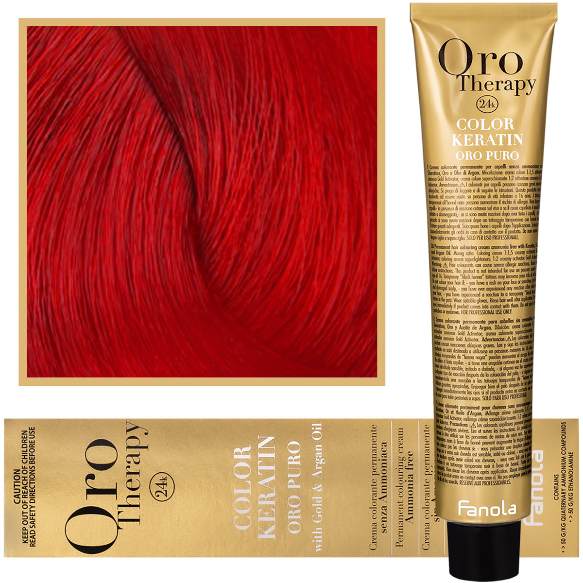 Fanola Red Oro Puro Therapy Keratin Color 100 ML HC-19-02