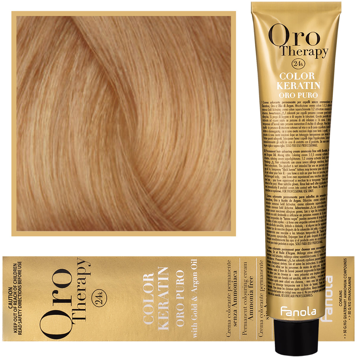 Fanola 9.3 Oro Puro Therapy Keratin Color 100 ML bardzo jasny blond złoty HC-18-35