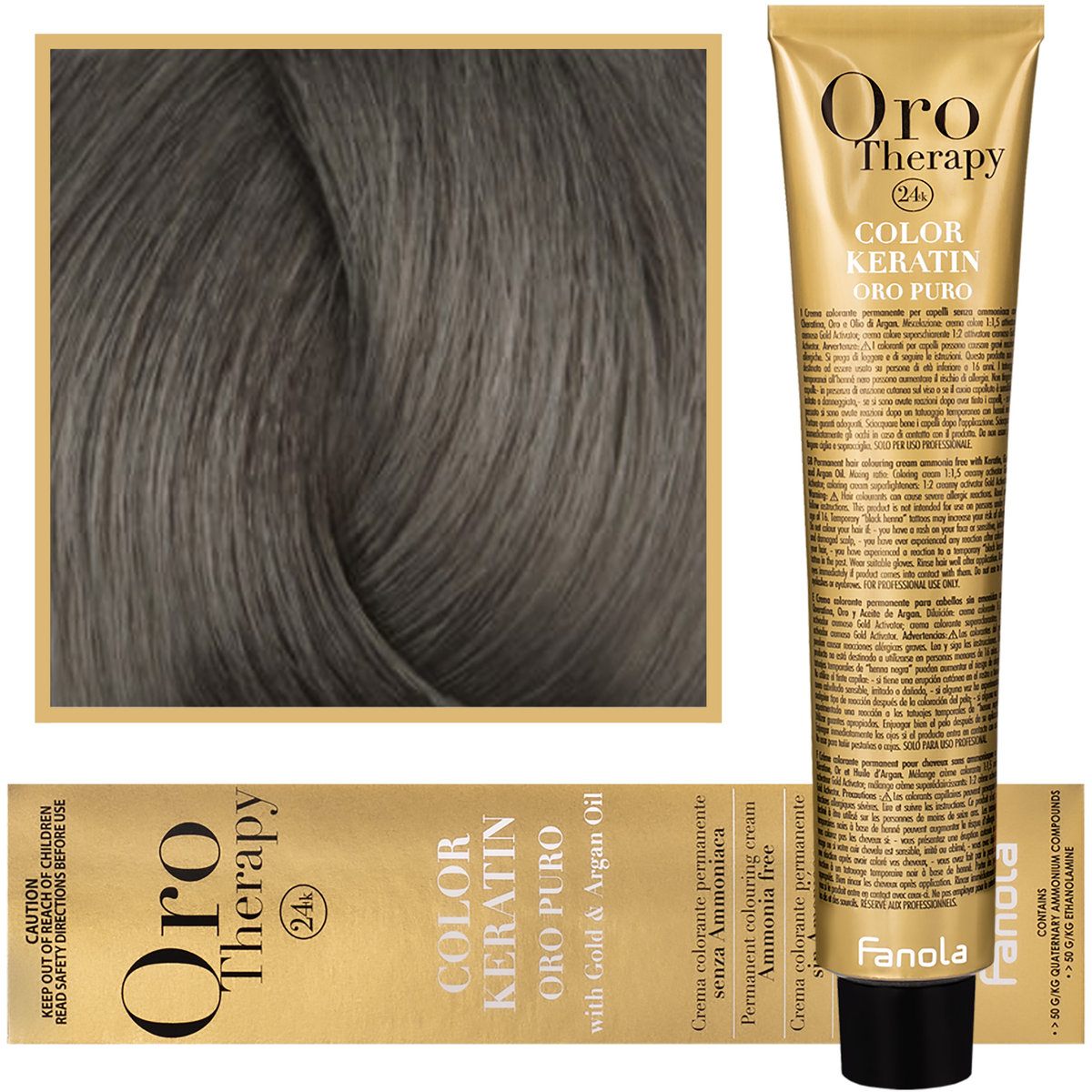 Fanola 8.1 Oro Puro Therapy Keratin Color 100 ML jasny blond ASZ HC-18-19